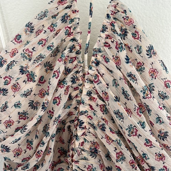 Zara Bloggers Favorite Metallic Thread Draped Print Dress - Picture 11 of 11